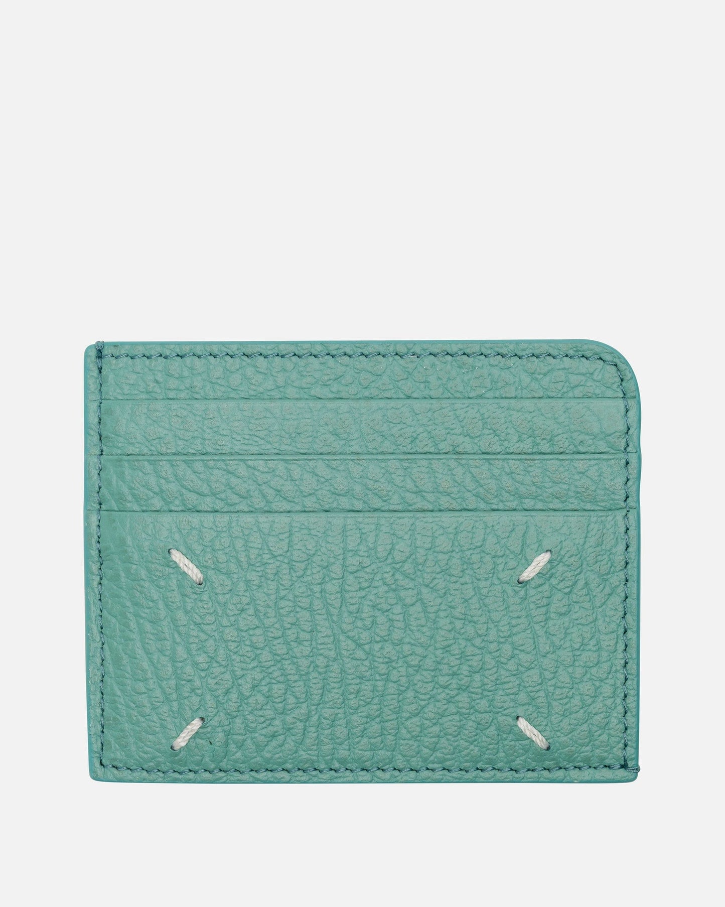 Maison Margiela Leather Goods O/S Slim Card Holder in Vert d'eau