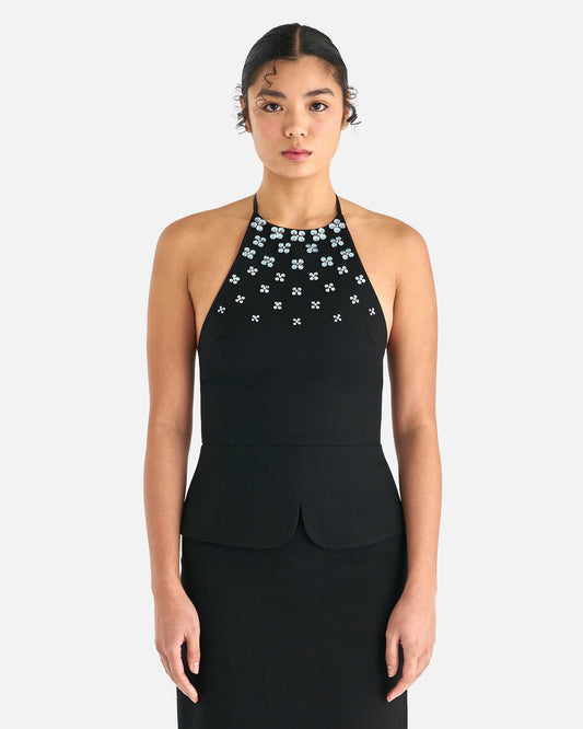 ShuShu/Tong Women Tops Slim Halter Top in Black