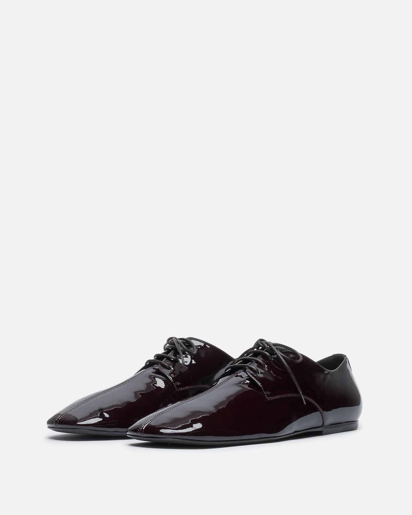 Dries Van Noten Men's Shoes Slim Leather Laceup in Burgundy
