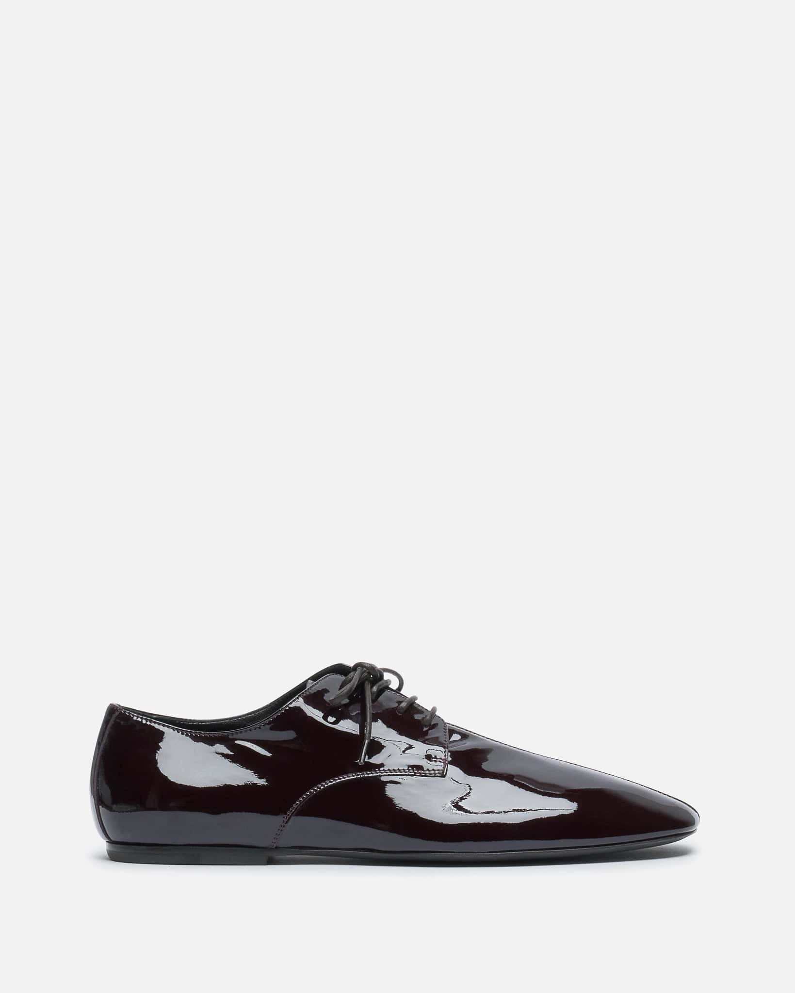 Dries Van Noten Men's Shoes Slim Leather Laceup in Burgundy