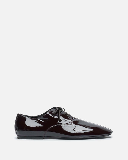 Dries Van Noten Men's Shoes Slim Leather Laceup in Burgundy