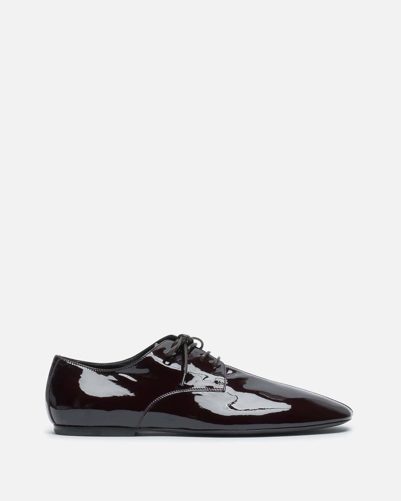 Dries Van Noten Men's Shoes Slim Leather Laceup in Burgundy