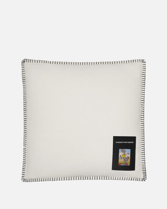 Kvadrat/Raf Simons Home Goods 45x45cm Small Lambswool Cushion in Off-White