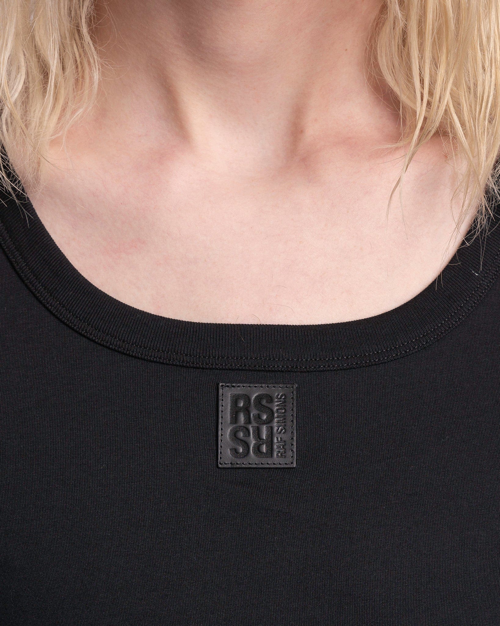 Small Leather Patch Tank Top in Black – SVRN