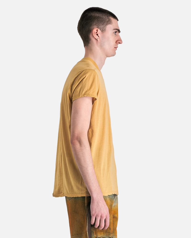 Rick Owens DRKSHDW Men's Shirts Small Level T-Shirt in Mustard