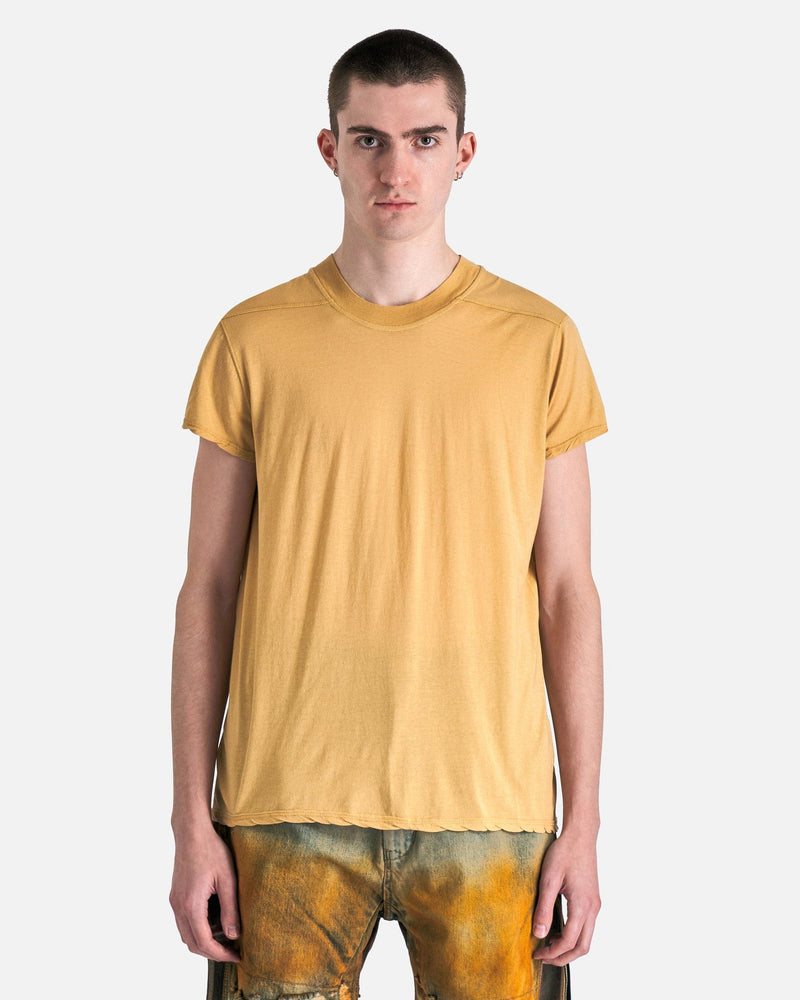 Rick Owens DRKSHDW Men's Shirts Small Level T-Shirt in Mustard