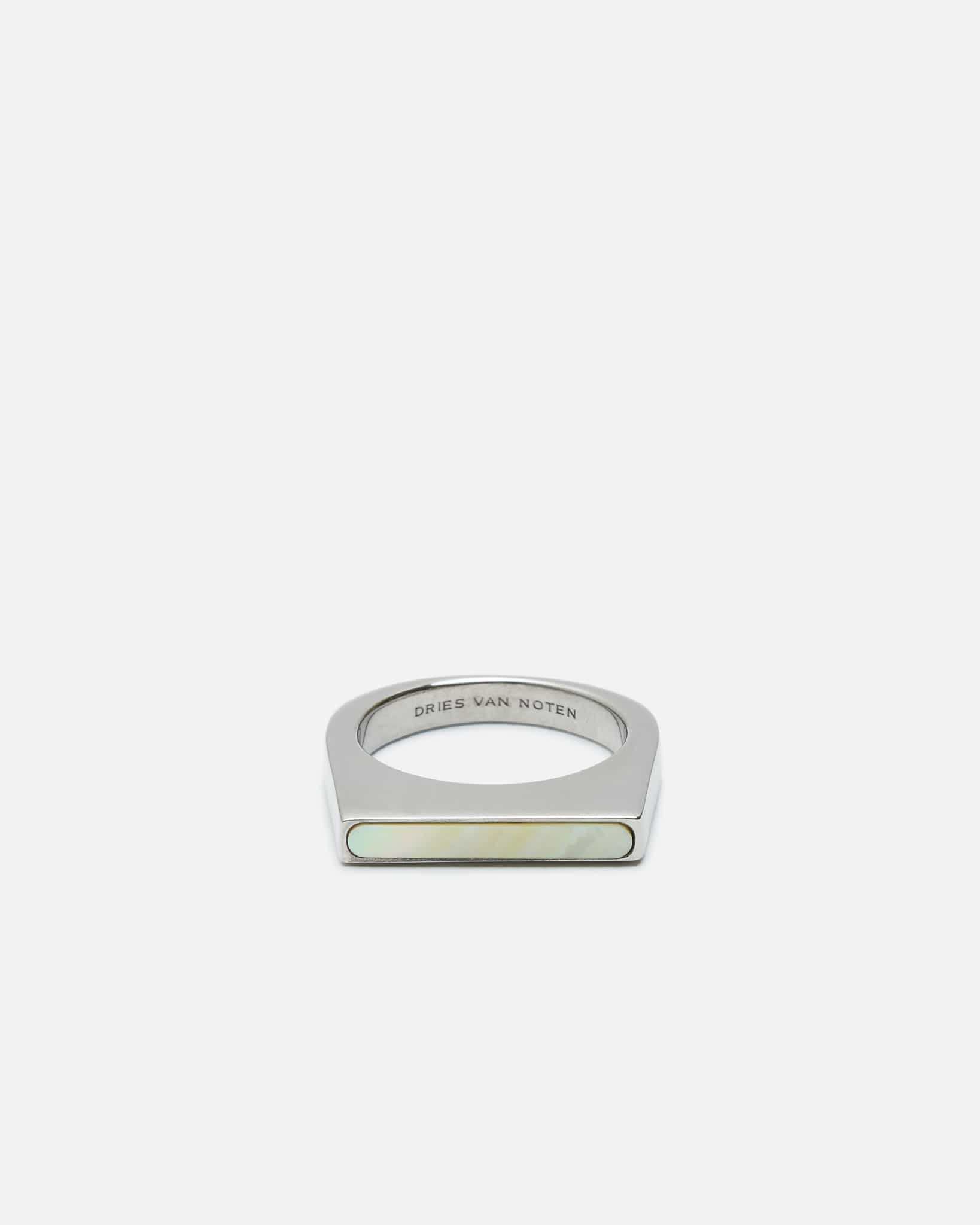 Dries Van Noten Jewelry M Small Signet Ring in Ivory