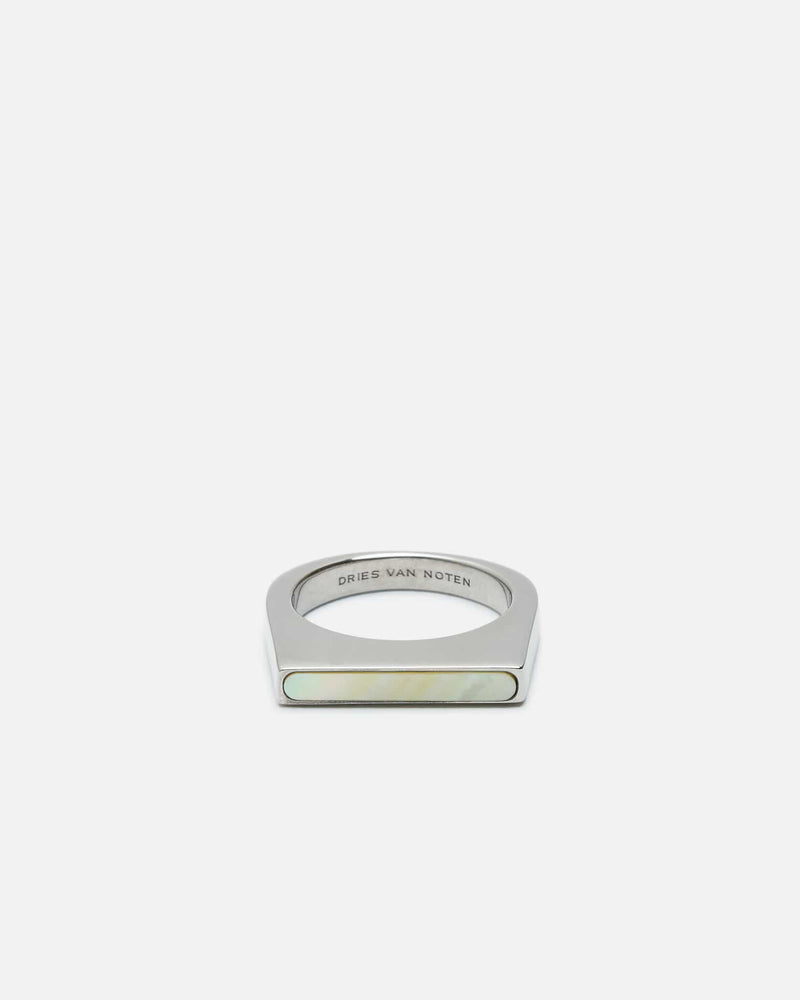 Dries Van Noten Jewelry M Small Signet Ring in Ivory