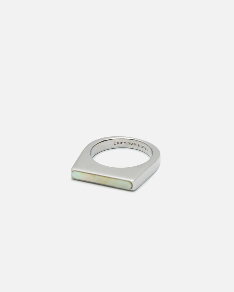 Dries Van Noten Jewelry M Small Signet Ring in Ivory