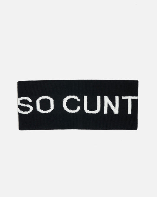 Rick Owens DRKSHDW Men's Hats O/S 'So Cunt' Headband in Black/Milk
