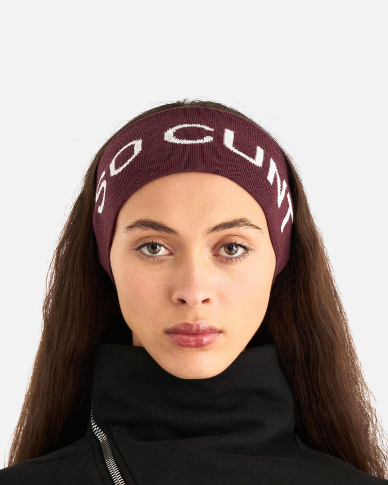 Rick Owens DRKSHDW Men's Hats O/S 'So Cunt' Headband in Mauve/Milk