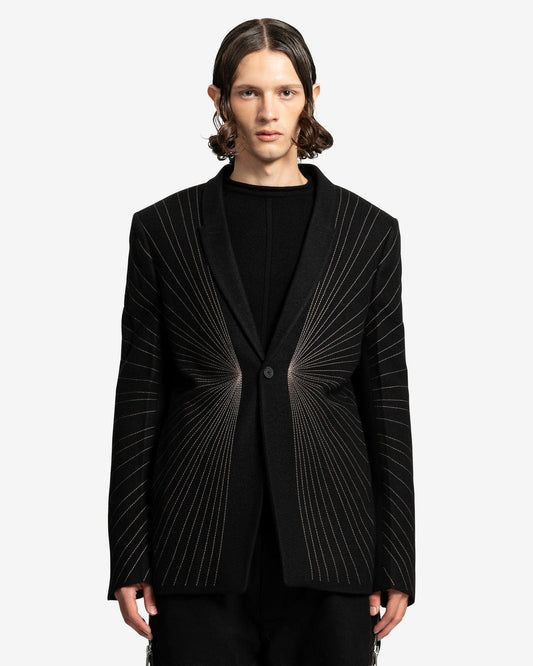 Rick Owens Men's Jackets Soft Blazer in Black/Dust