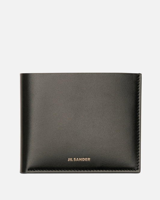 Jil Sander Leather Goods O/S Soft Calf Leather Wallet in Black
