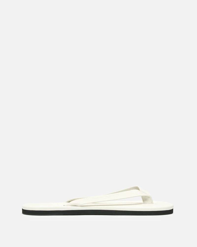 Soft Leather Flip-Flops in White – SVRN