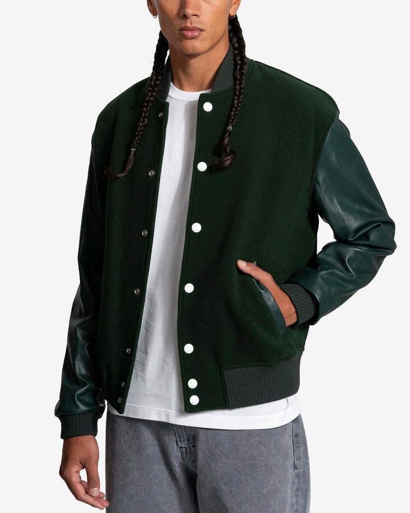 Marni Men's Jackets Soft Wool Felt Bomber in Spherical Green