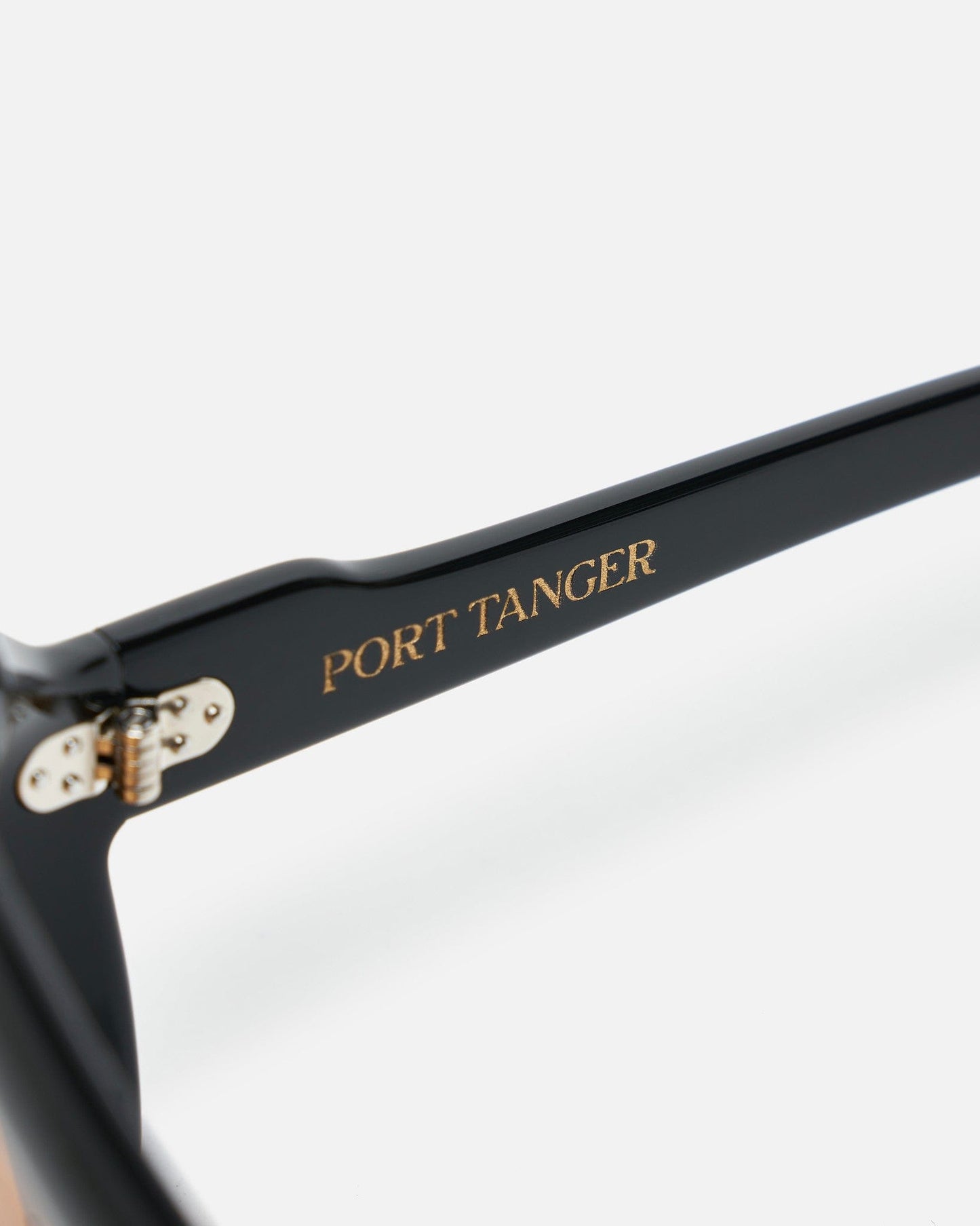 Port Tanger Eyewear O/S Soledad in Black Acetate/Amber Lens