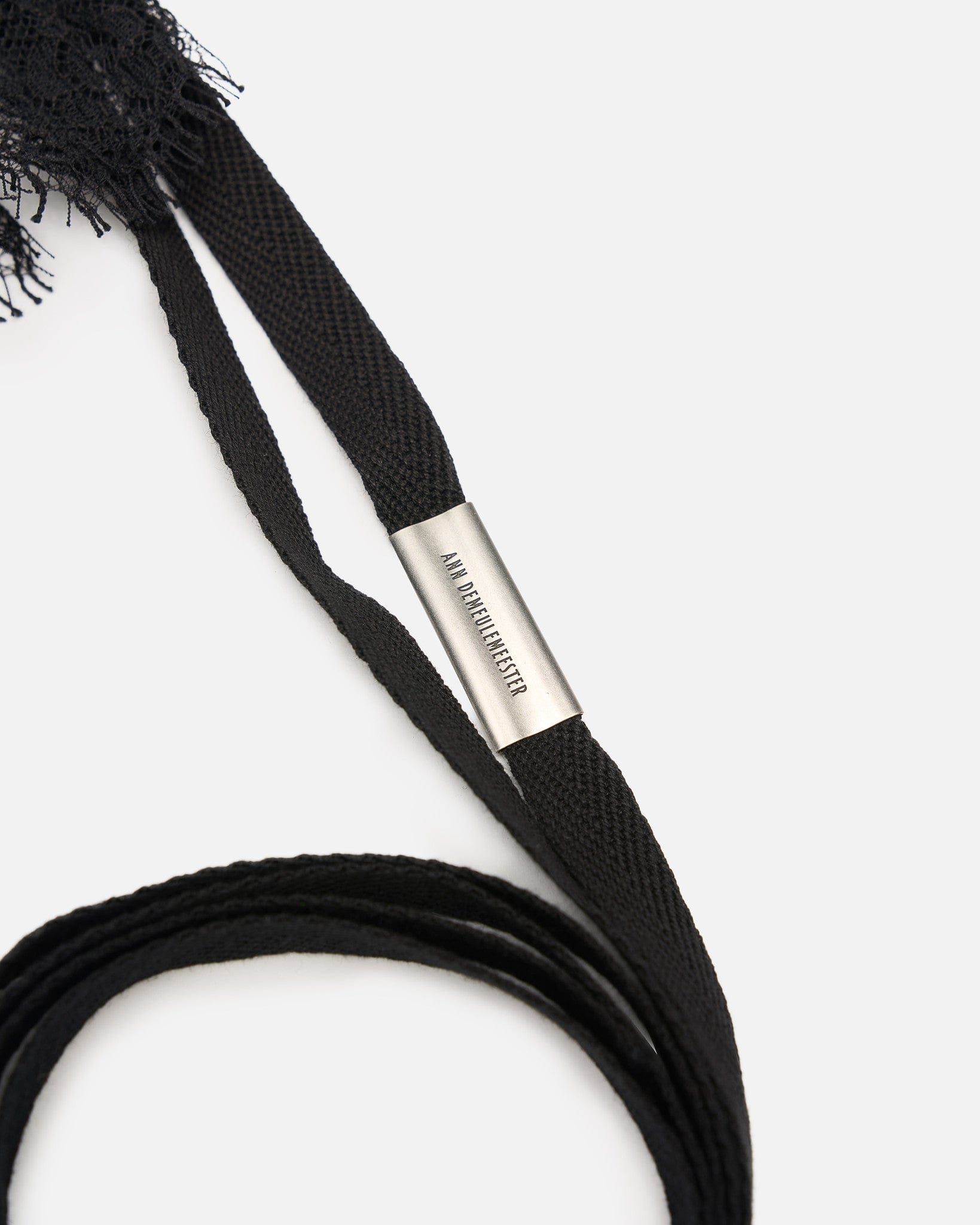 Ann Demeulemeester Jewelry Solmund Cuffs with Lace Ruffles in Black