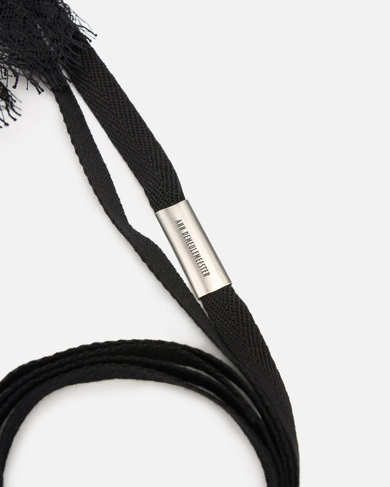 Ann Demeulemeester Jewelry Solmund Cuffs with Lace Ruffles in Black