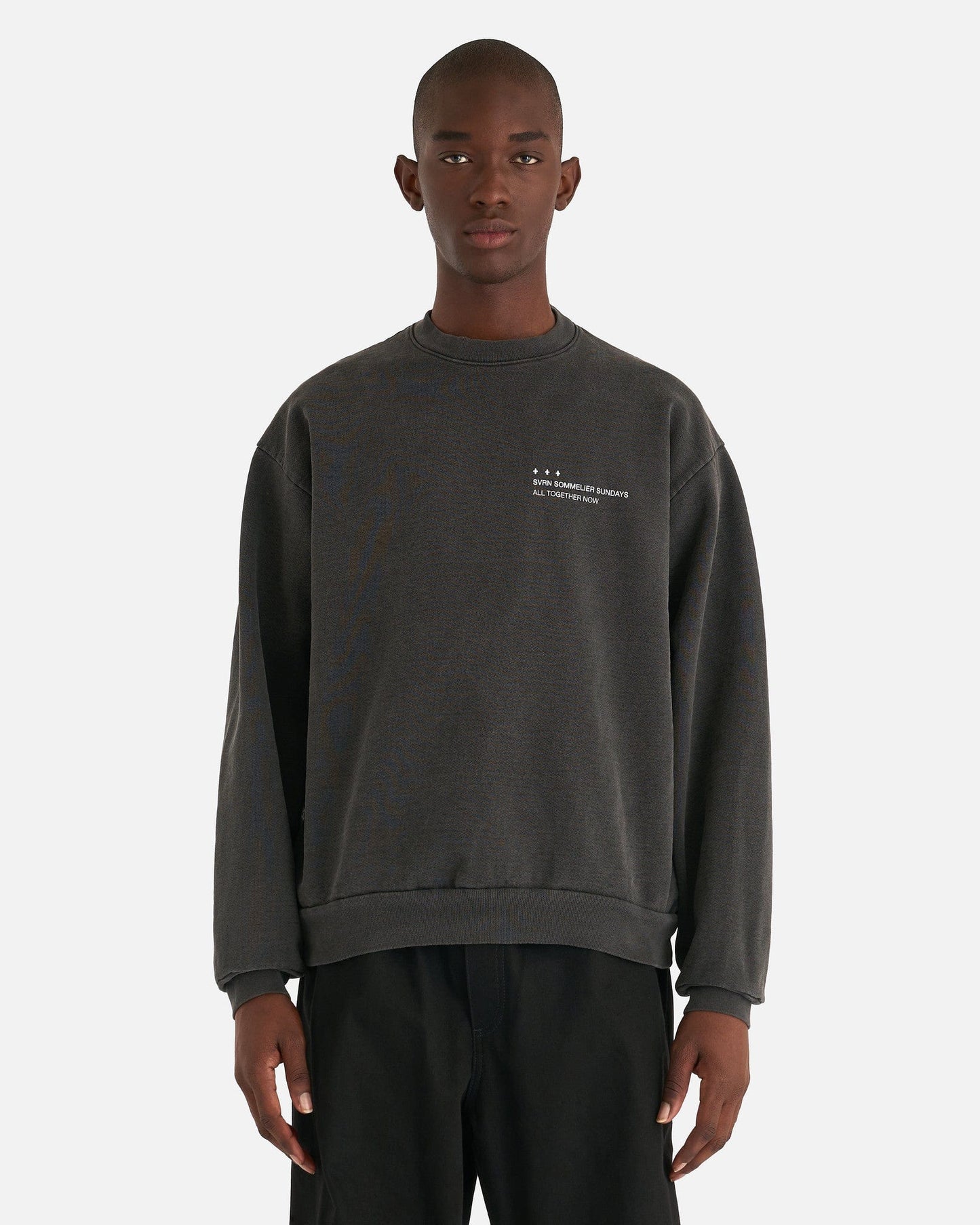 SVRN Men's Sweatshirts Sommelier Sunday 01 Crewneck in Vintage Grey