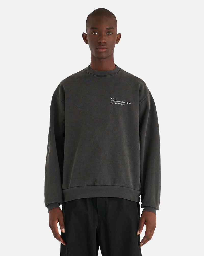 SVRN Men's Sweatshirts Sommelier Sunday 01 Crewneck in Vintage Grey