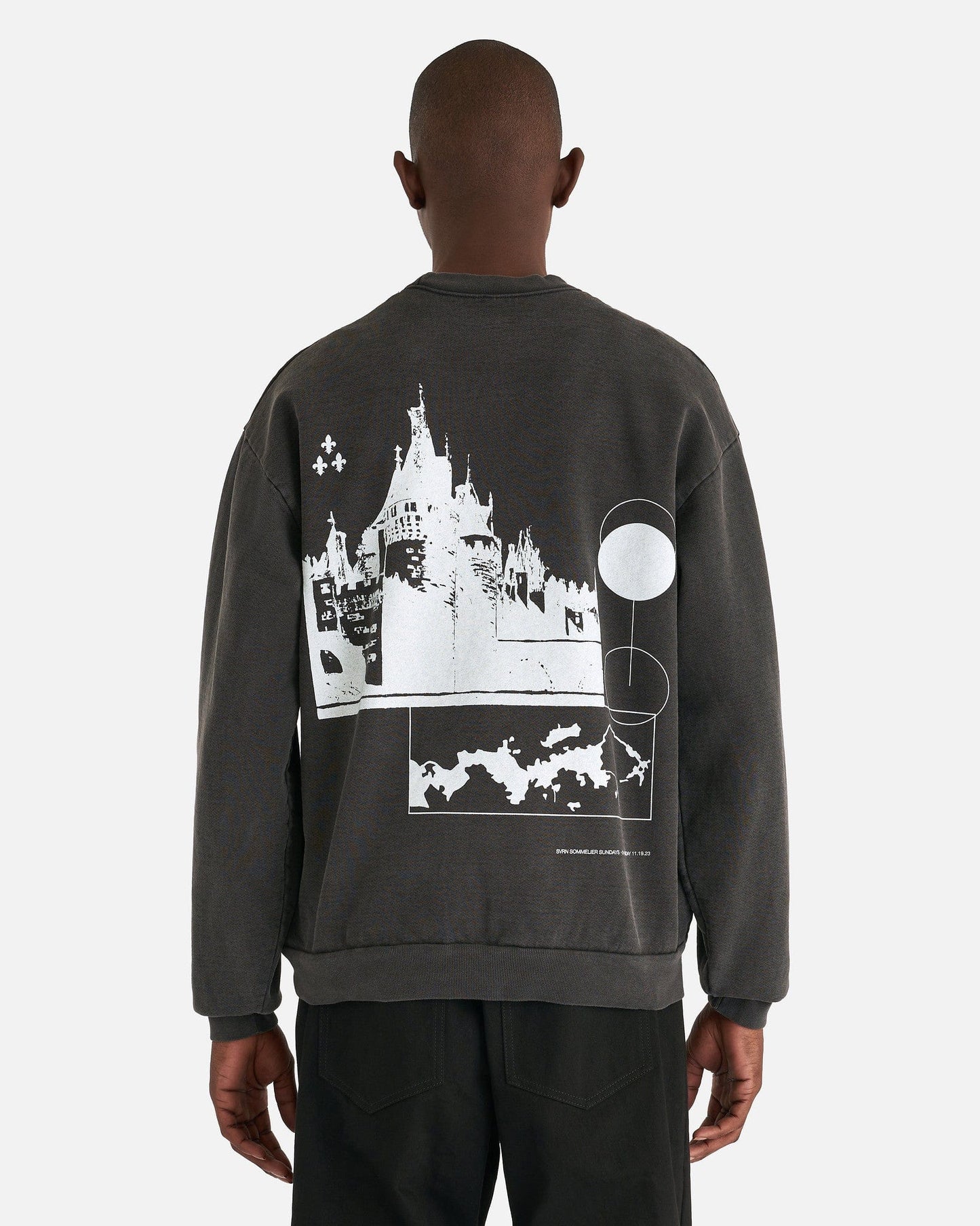 SVRN Men's Sweatshirts Sommelier Sunday 01 Crewneck in Vintage Grey