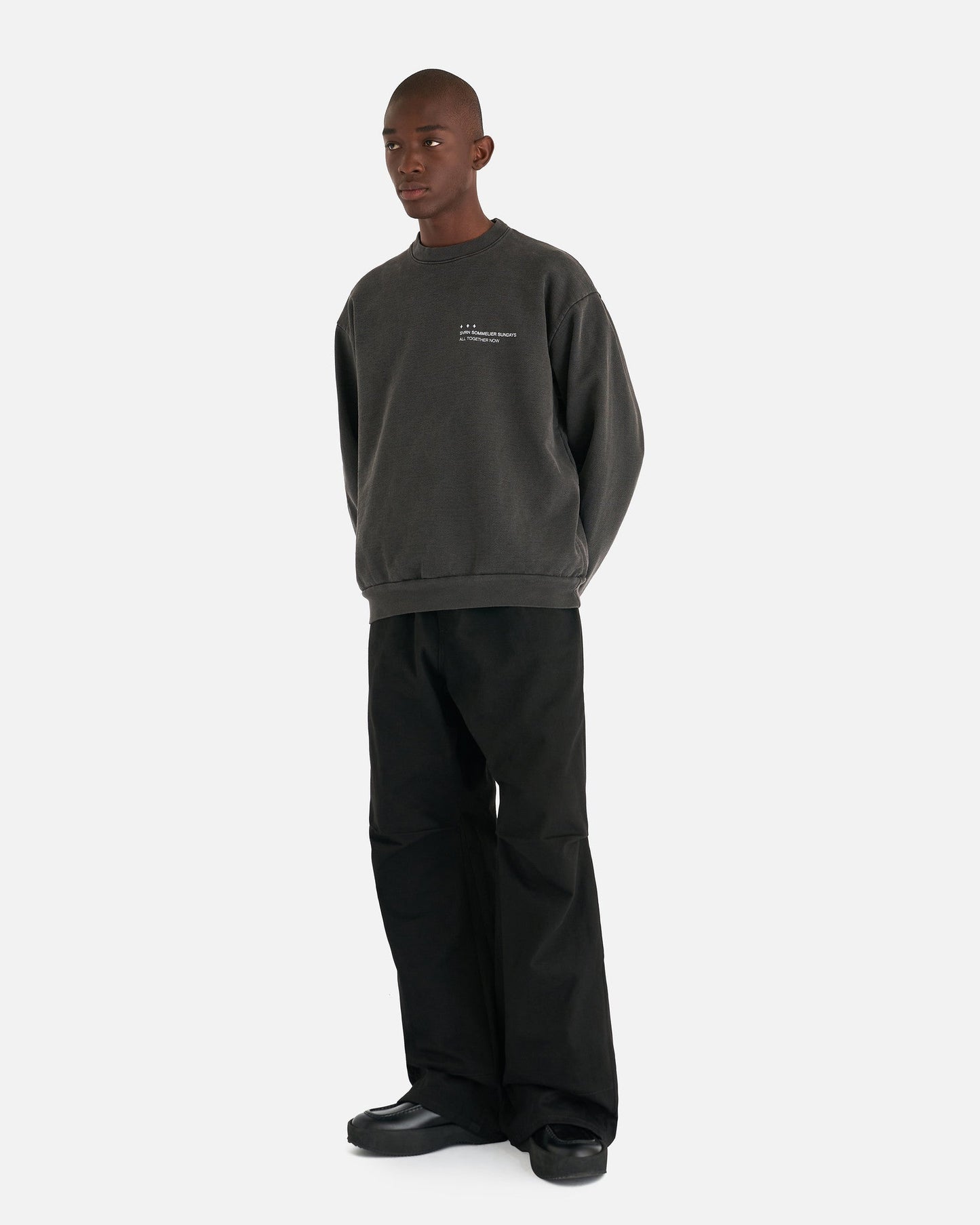 SVRN Men's Sweatshirts Sommelier Sunday 01 Crewneck in Vintage Grey
