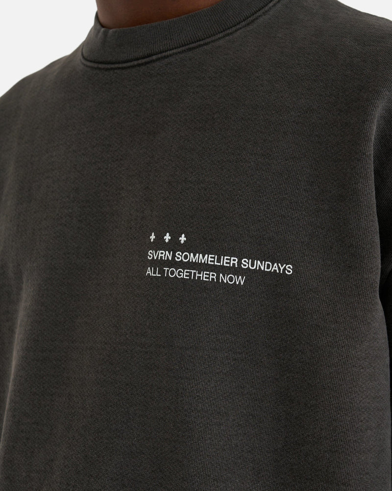 SVRN Men's Sweatshirts Sommelier Sunday 01 Crewneck in Vintage Grey