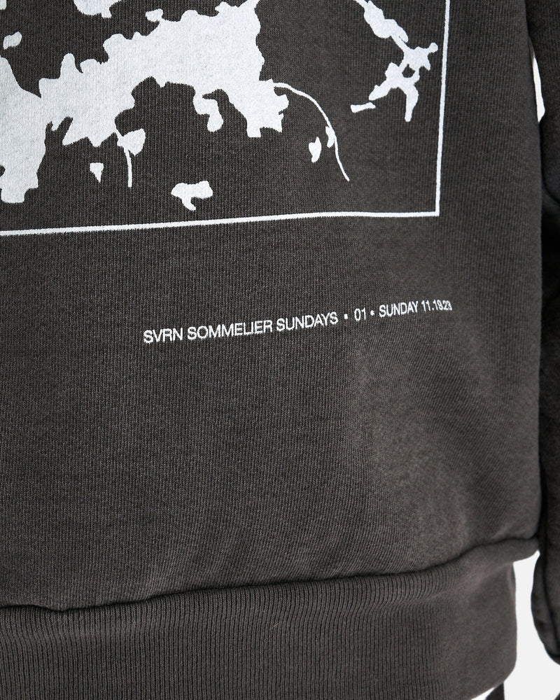 SVRN Men's Sweatshirts Sommelier Sunday 01 Crewneck in Vintage Grey