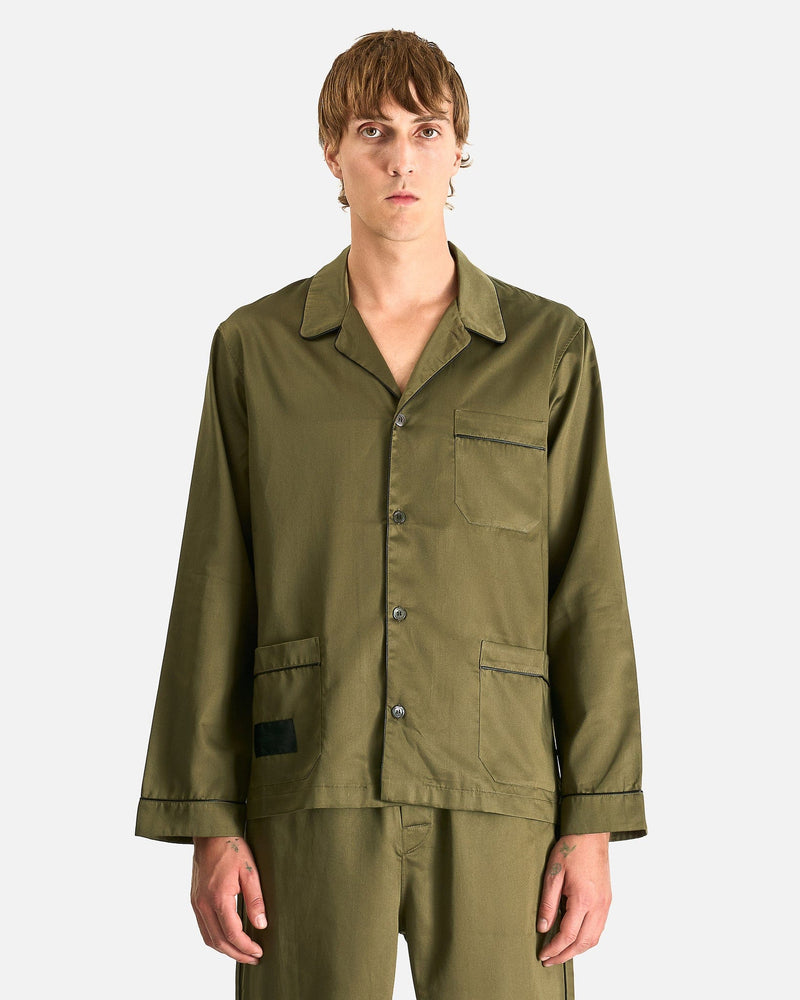 Sorbetto Shirt in Olive Green SVRN Sorbetto Shirt in Olive Green SVRN