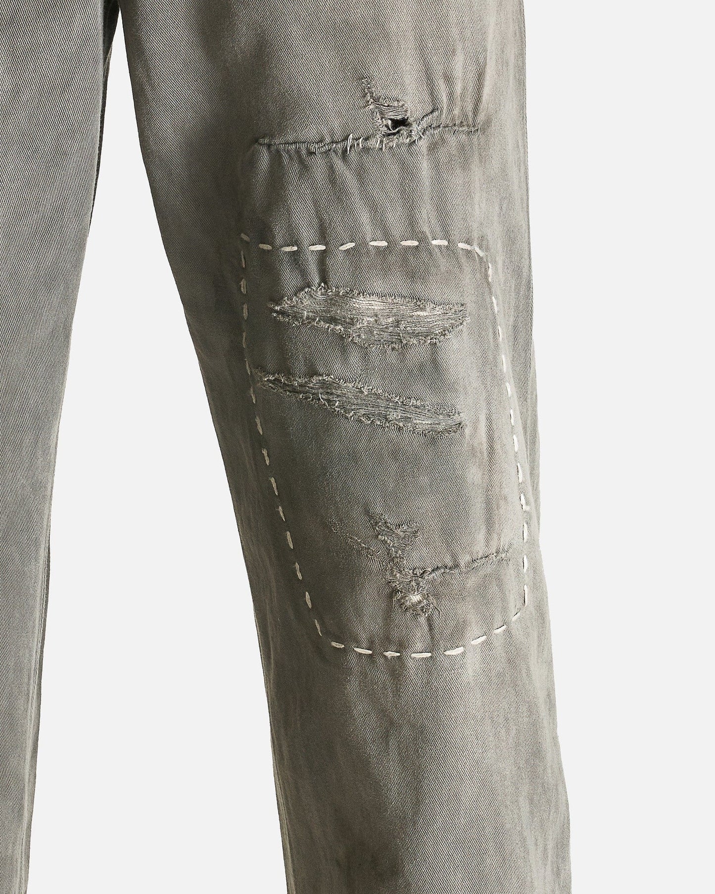 Enfants Riches Deprimes Men's Pants Soso's Repaired Trousers in Light Gray