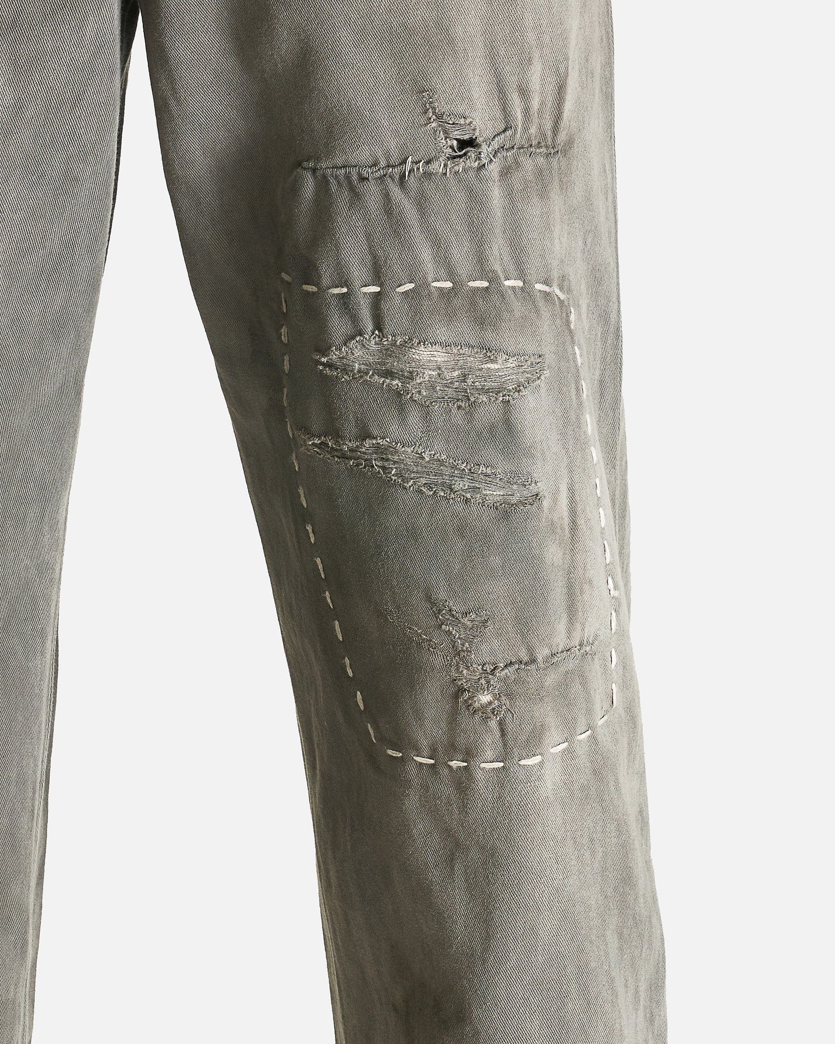 Enfants Riches Deprimes Men's Pants Soso's Repaired Trousers in Light Gray