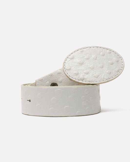 Our Legacy Leather Goods Speed Belt in White