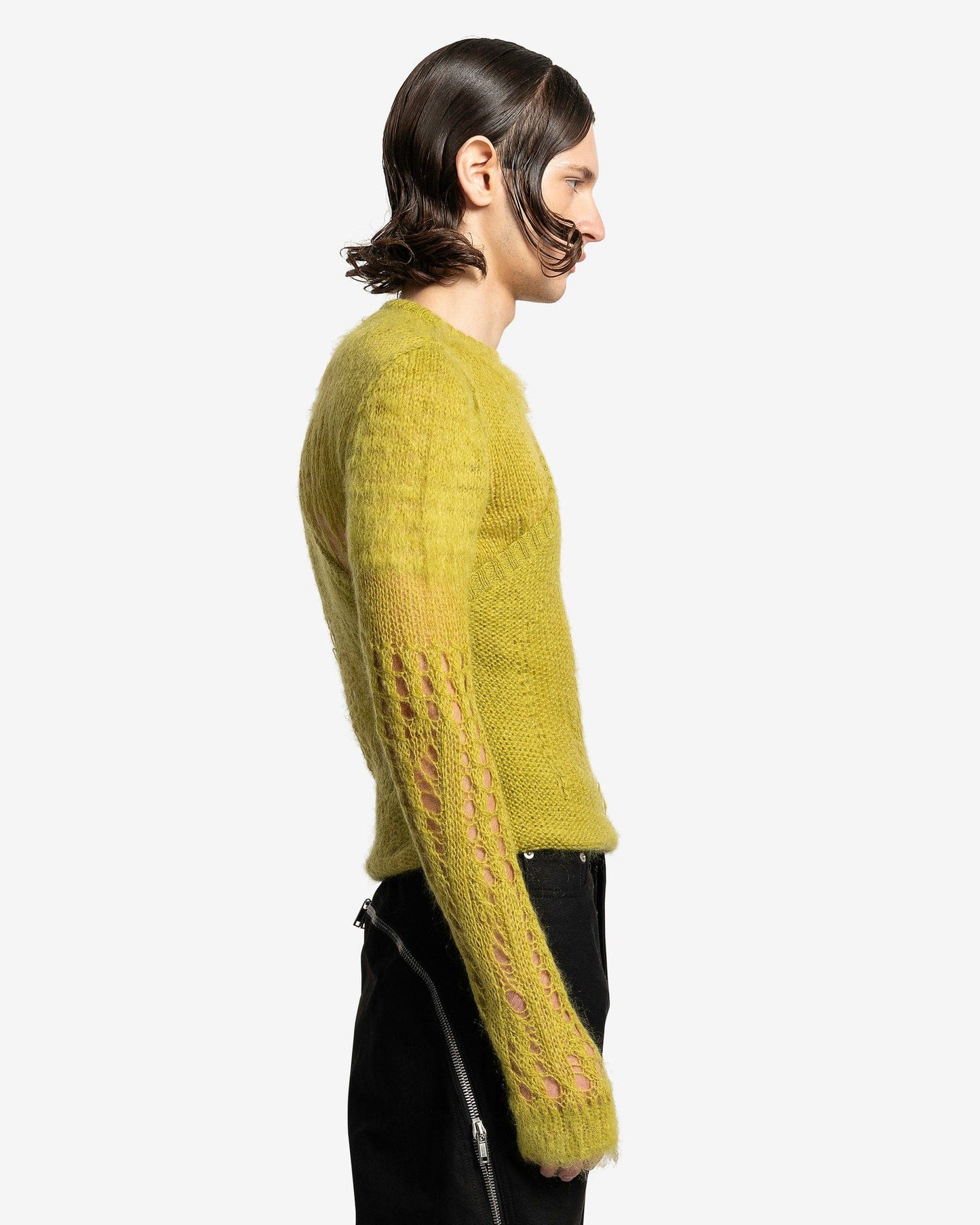 Rick Owens Men's Sweater Spider Banana in Acid