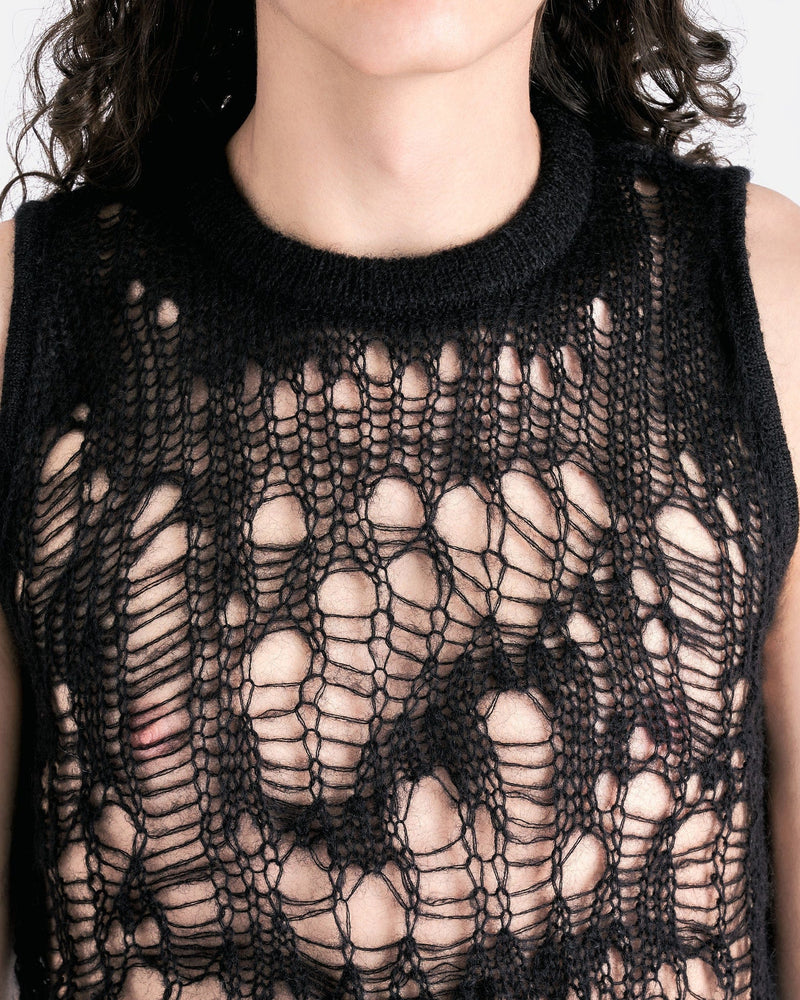 Rick Owens Men's Sweater Spider Tank in Black