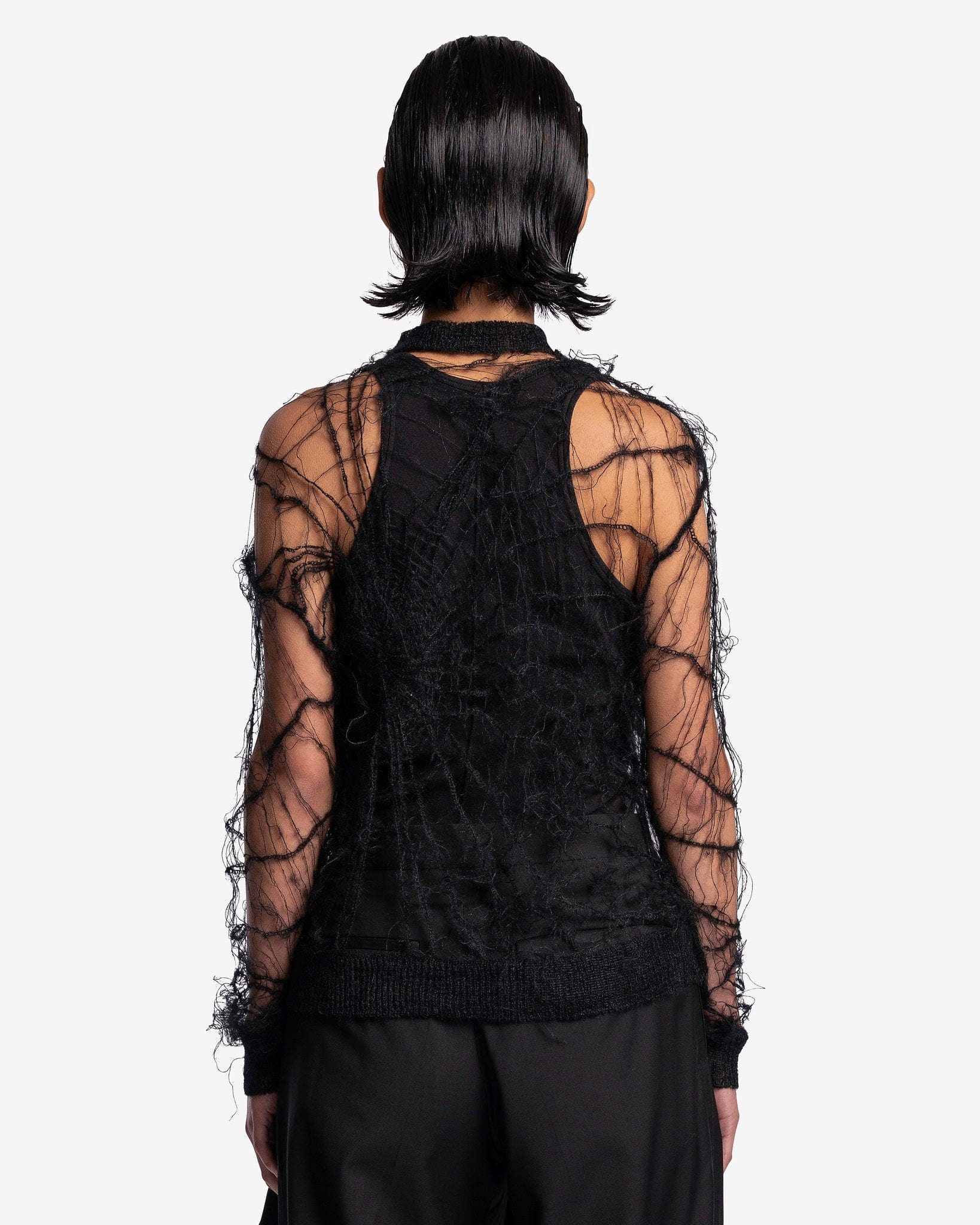 UNDERCOVER Women Sweaters O/S Spider Web Mohair Sweater in Black