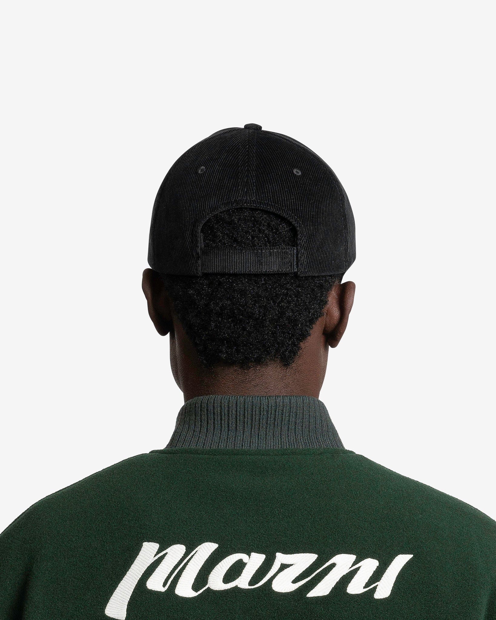 MARNI ブラック コーデュロイキャップ Sponge Logo Corduroy Baseball Cap in Black – SVRN