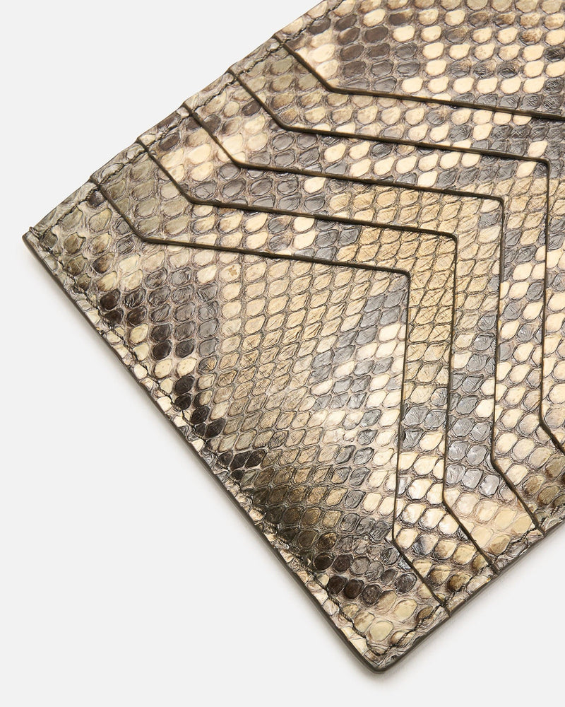 Rick Owens Leather Goods OS Square Credit Card Holder in Bosco