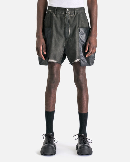 Rick Owens Men's Shorts Stefan Cargo Shorts in Dark Dust