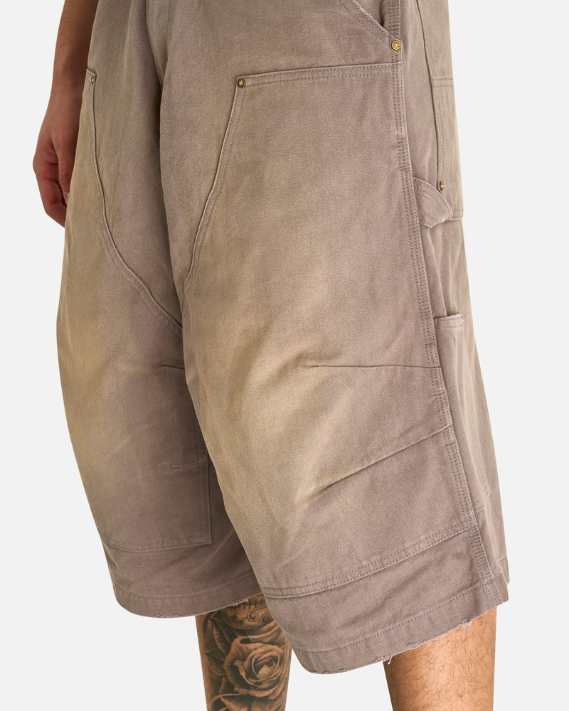 Willy Chavarria Men's Shorts Stockton Double Knee Short in Concrete