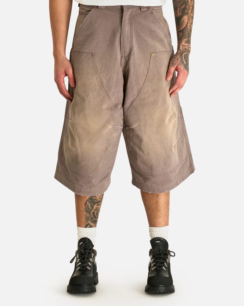 Willy Chavarria Men's Shorts Stockton Double Knee Short in Concrete
