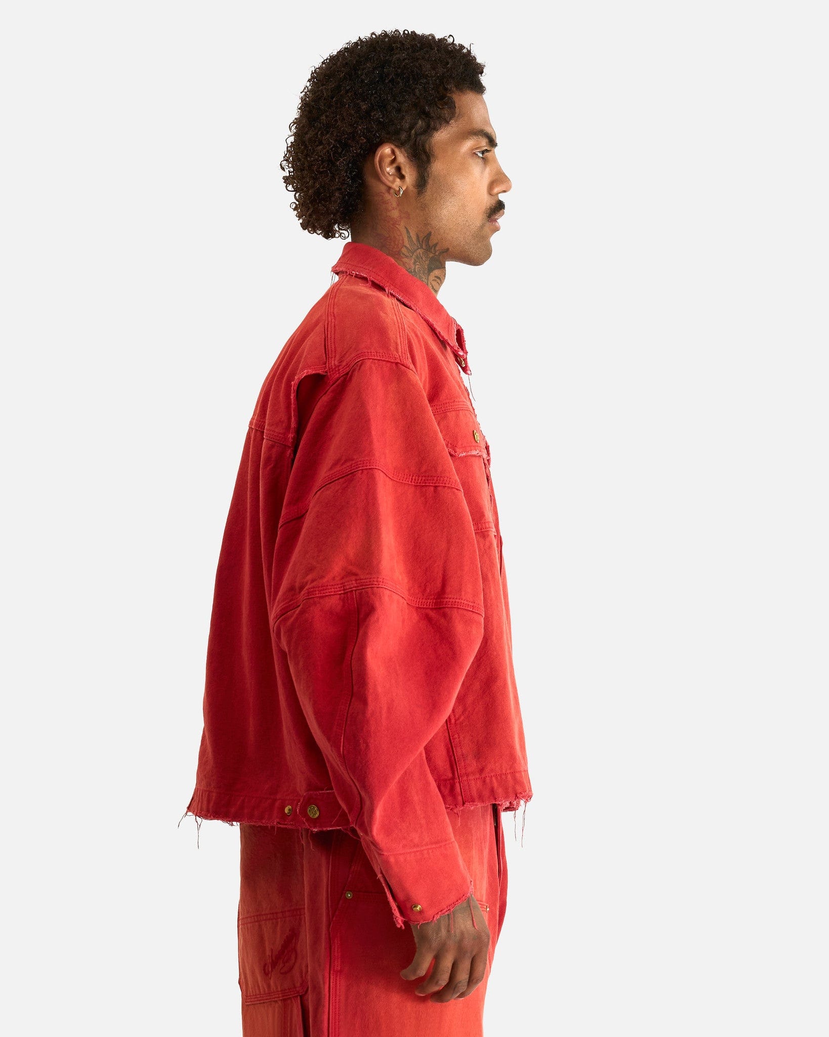 Willy Chavarria Men's Jackets Stockton Work Jacket in Red