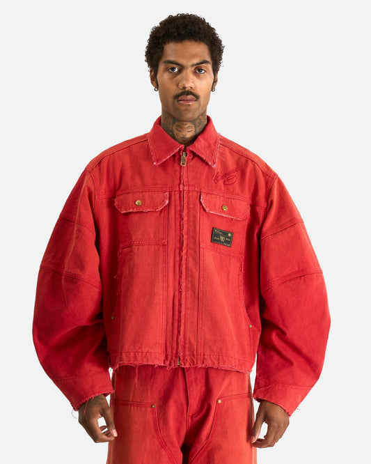 Willy Chavarria Men's Jackets Stockton Work Jacket in Red