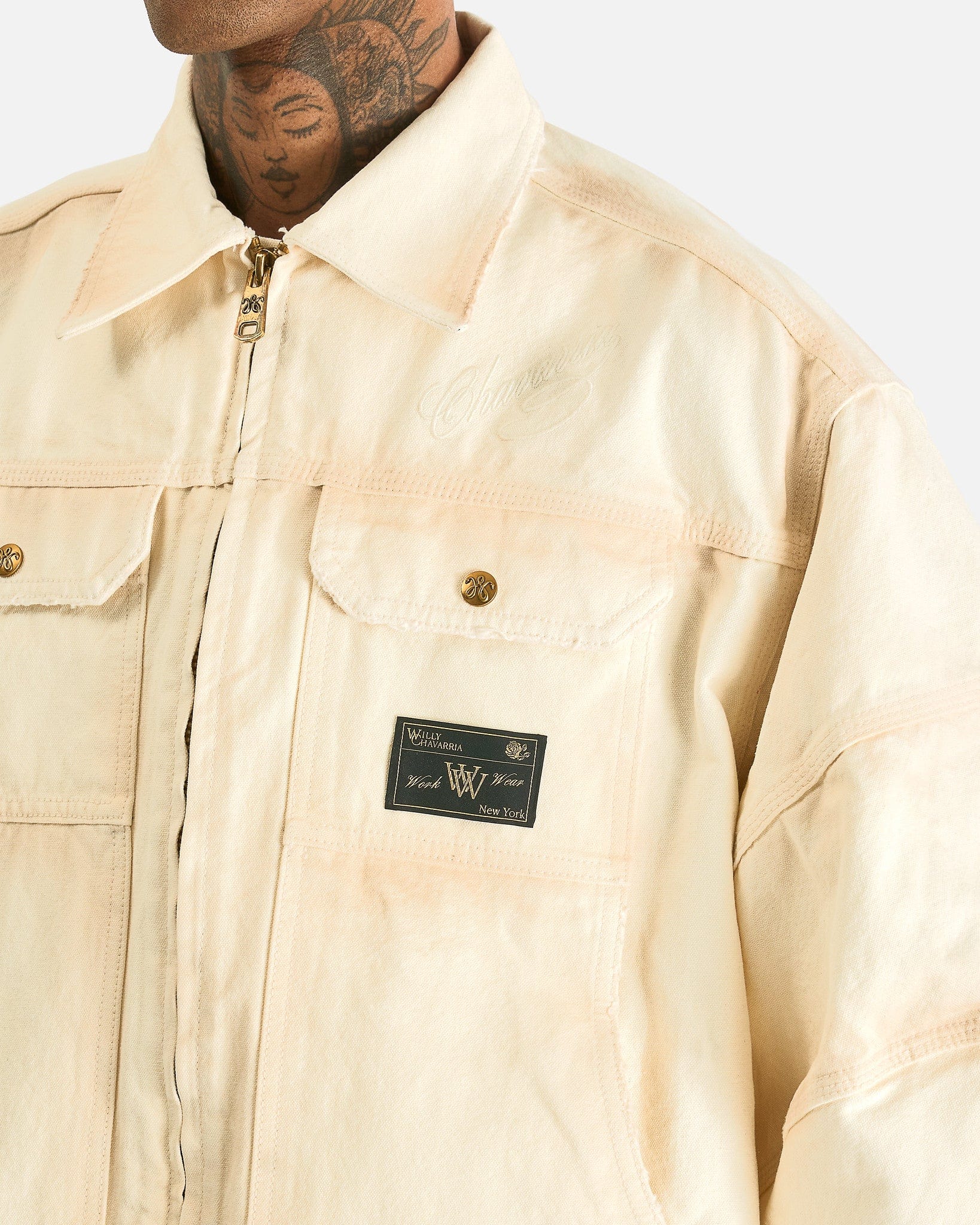 Stockton Work Jacket in White – SVRN