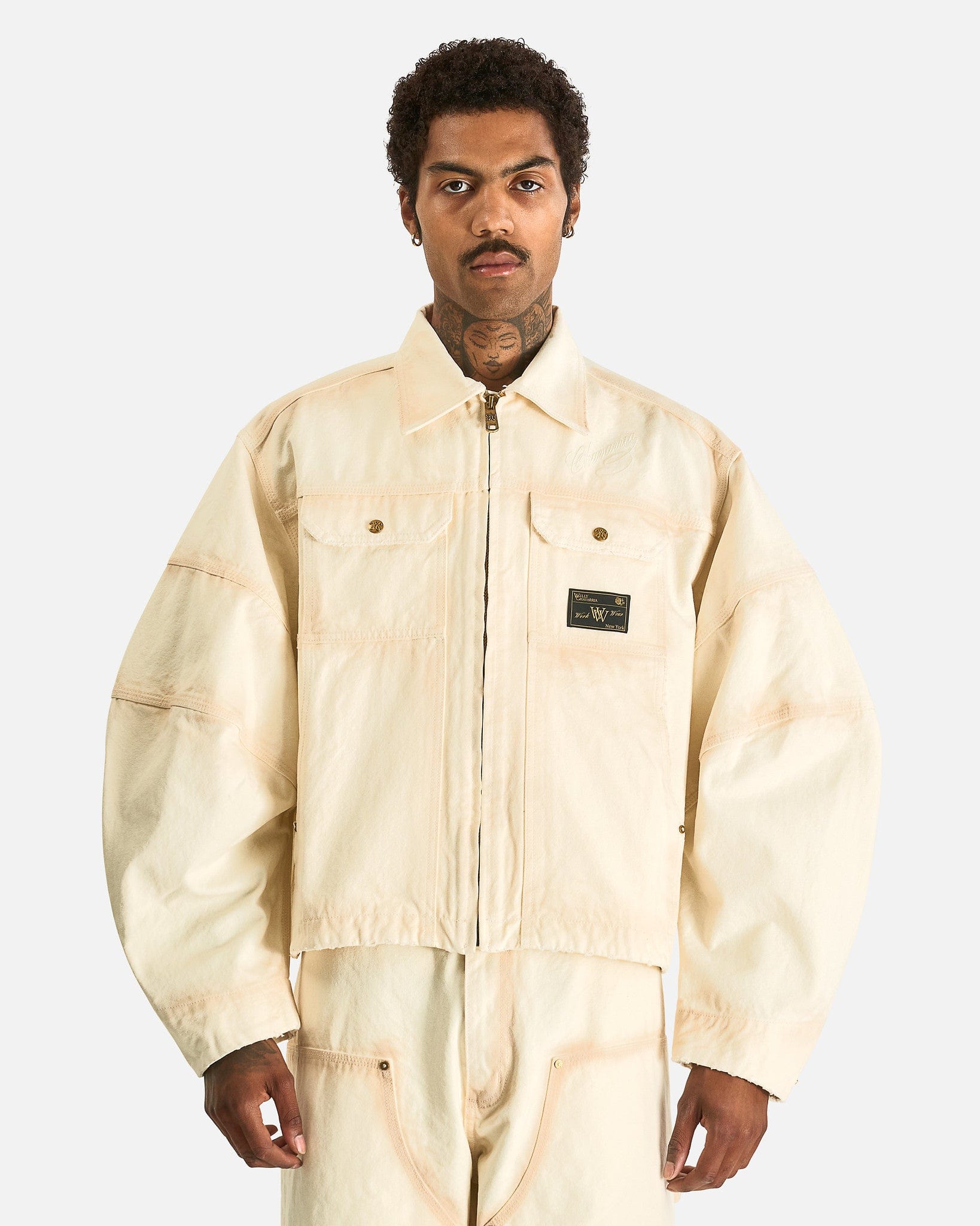 Stockton Work Jacket in White – SVRN