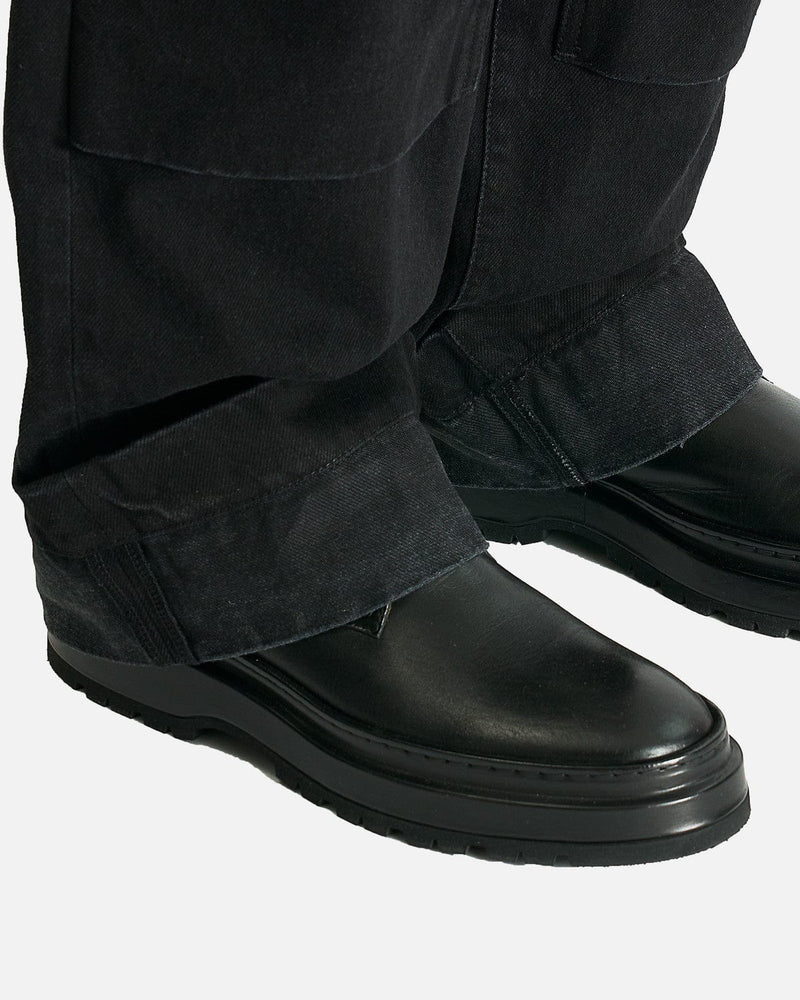 Simone Rocha Men's Jeans Straight Workwear Denim Jeans in Jet Black