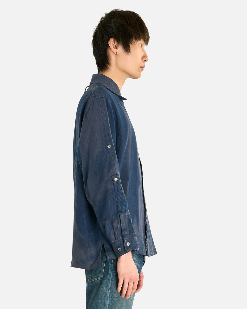 JiyongKim Men's Shirts Strap Detailed Shirt in Navy