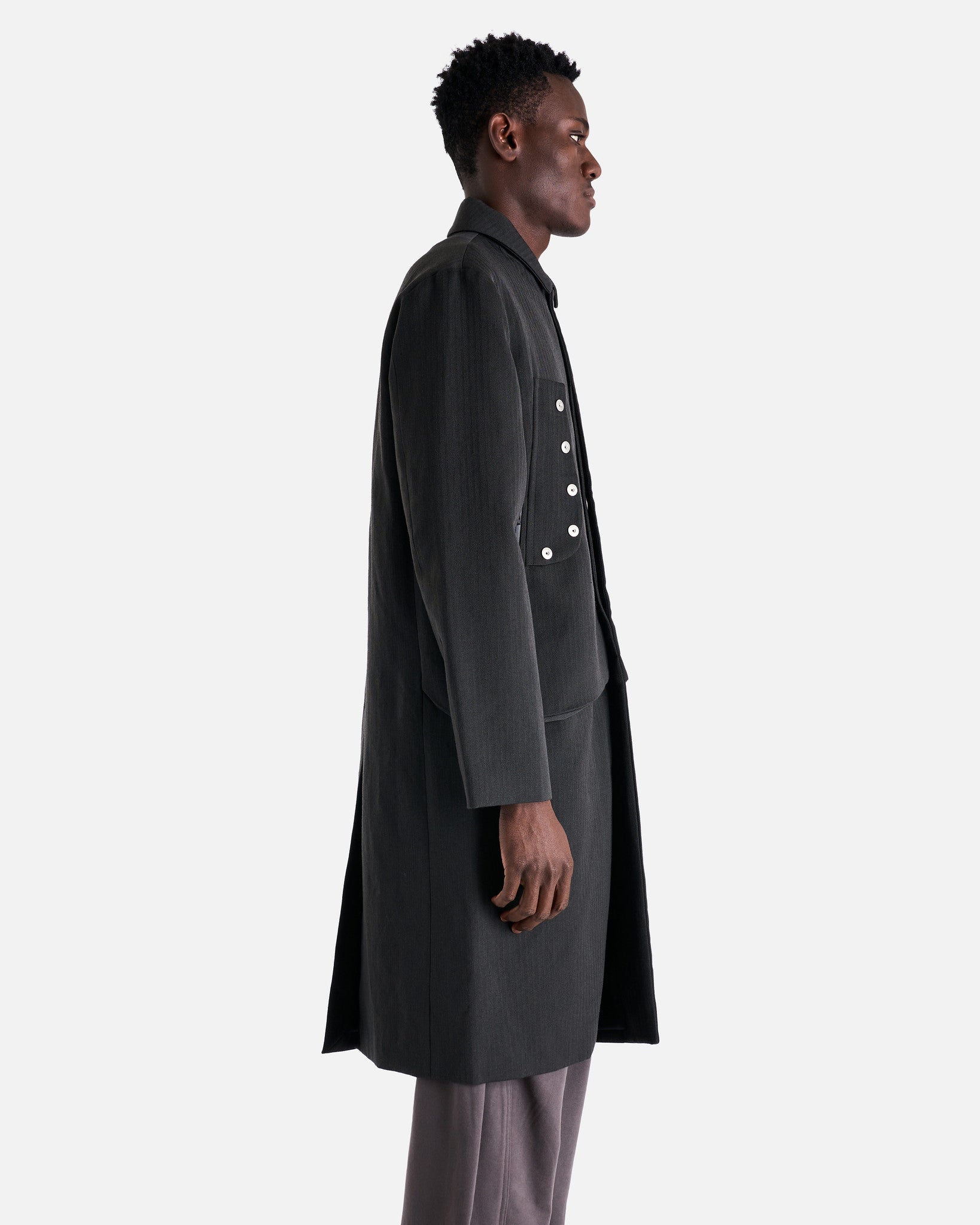 Omar Afridi Men's Coat Strata Coat in Grey