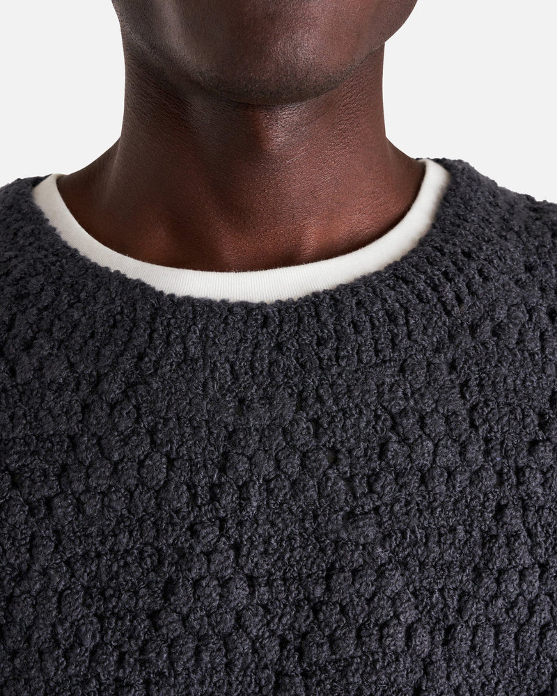 NAMACHEKO Men's Sweater Strickland Crewneck in Magnesium Grey