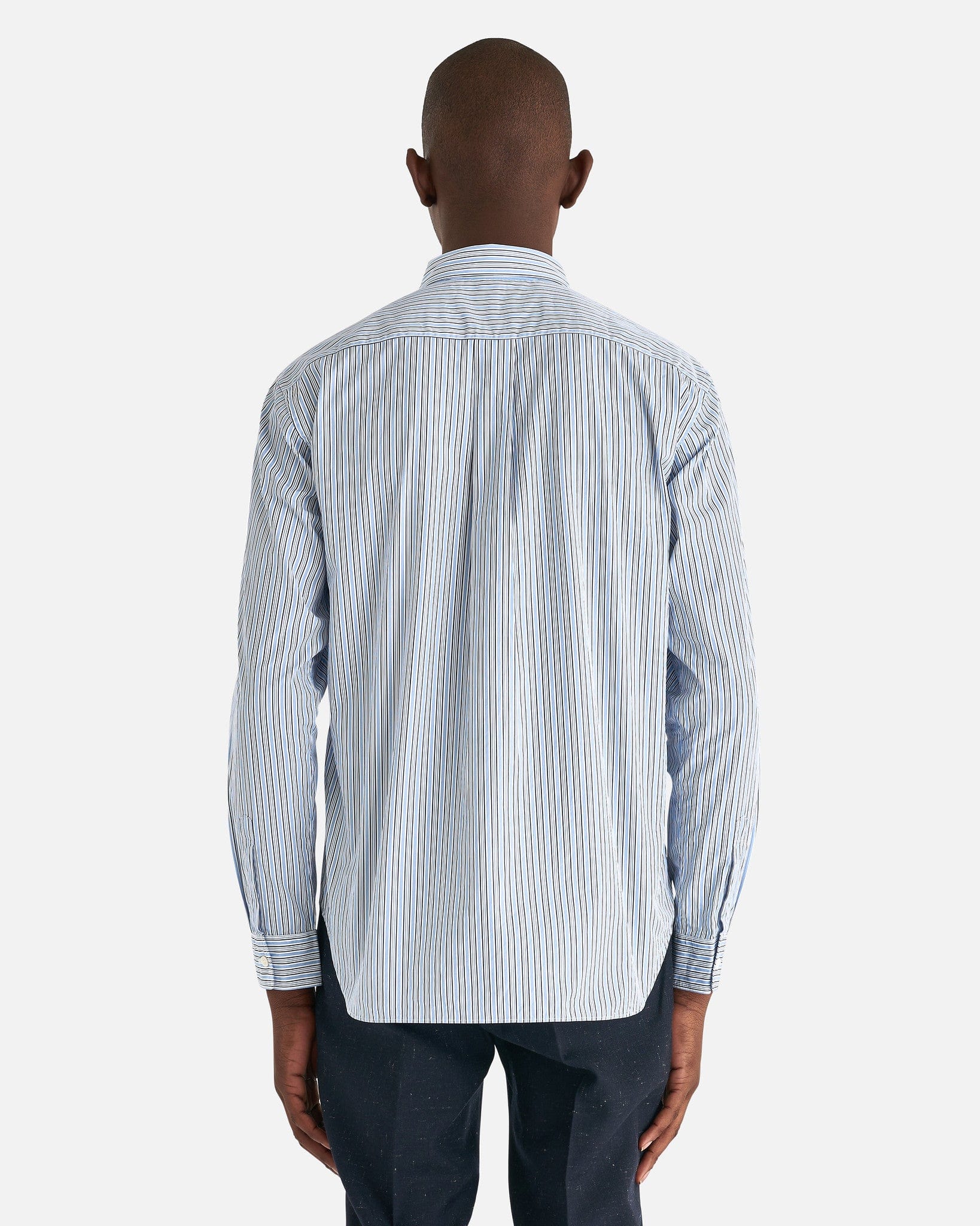 Comme des Garcons Homme Deux Men's Shirts Stripe Printed Shirt in Blue
