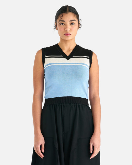 ShuShu/Tong Women Sweaters Striped Knit Vest in Multi